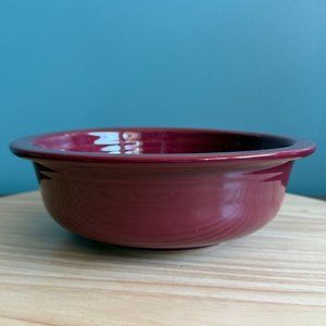 Vintage 90's Fiestaware Cinnabar 8.5 Inches Ceramic Vegetable Bowl With Glossy F